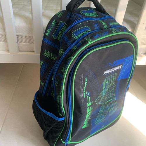 Gim Minecraft School Backpack like new, black
