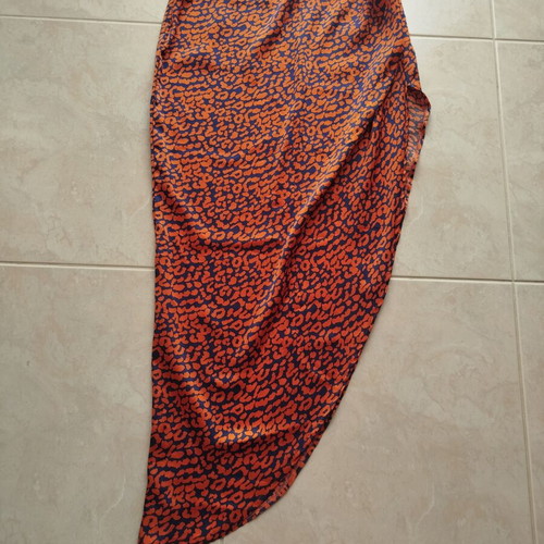 Asymmetric skirt size M, blue and orange