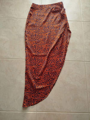 Asymmetric skirt size M, blue and orange