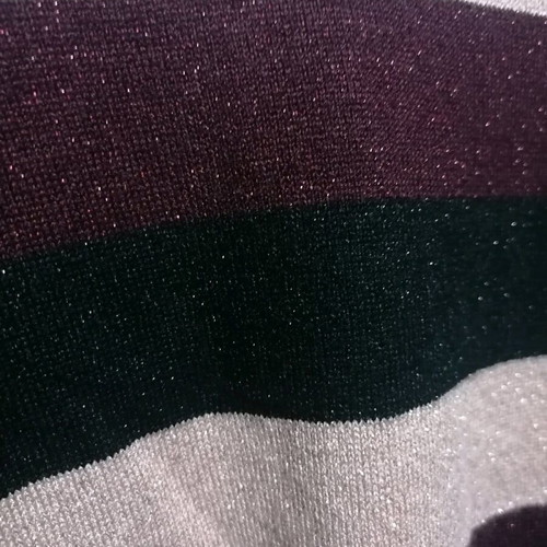F&F Long-Sleeve Blouse New, Size S, Multicolor with Gold Thread