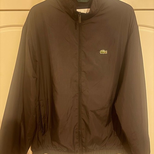 Lacoste Light Windbreaker Jacket New Black Size M
