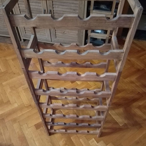 Bottle rack like new, modular wooden stand