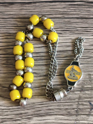 Vintage Aris Thessaloniki komboloi used, metal and plastic beads