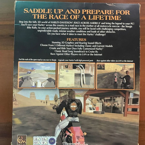 Harley-Davidson Race Across America PC game like new, big box