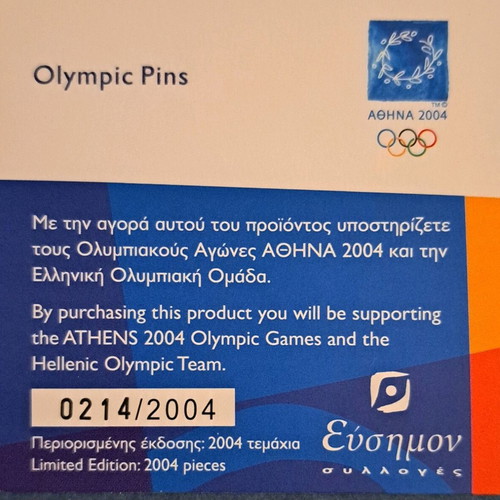 Athens 2004 Olympic Games pins new, athletic event running