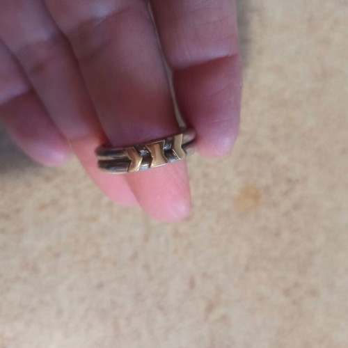 Silver-gold double ring like new