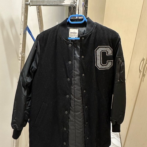 Converse jacket small black long like new