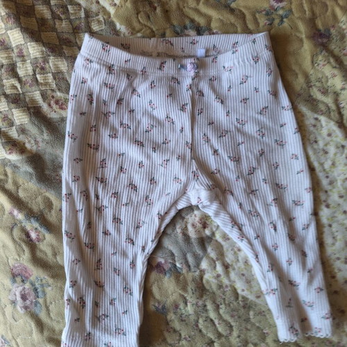 Name It Baby Floral White Cotton Leggings like new