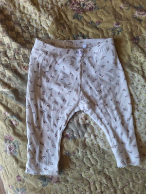 Name It Baby Floral White Cotton Leggings like new