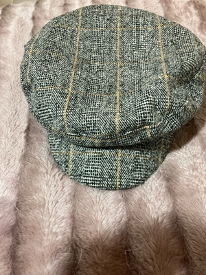 Checked flat cap Primark like new, grey multicolor