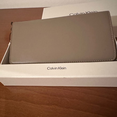 Calvin Klein leather women's wallet new beige
