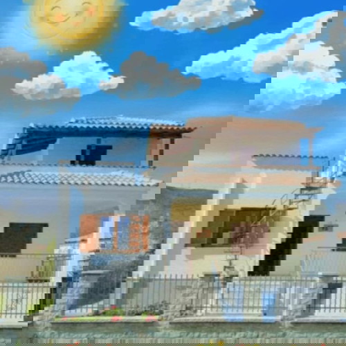 Maisonette in village center with four rooms and two large balconies with view