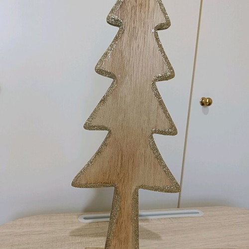 Wooden Christmas decorative tree like new, height 41 cm