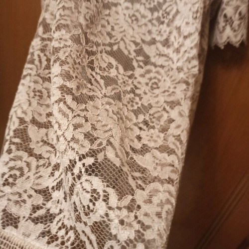 Mini lace dress like new, beige, size S-M