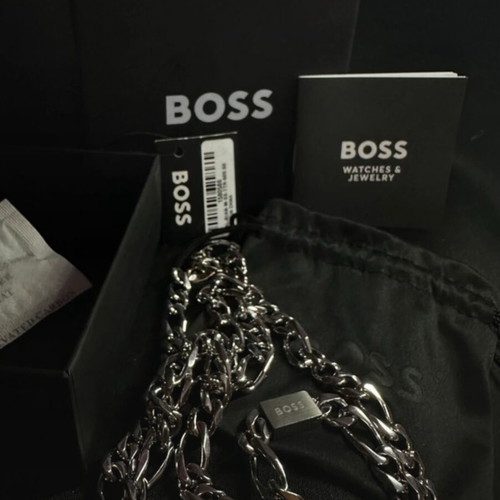 Boss Figaro chain necklace, silver