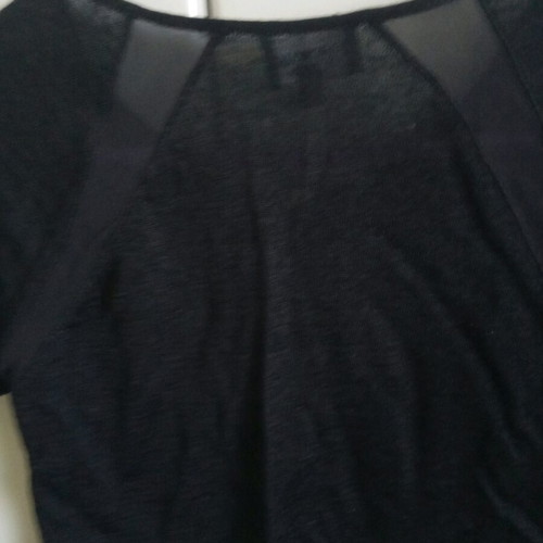 Emporio Armani short jacket with transparent sleeves like new, black size M