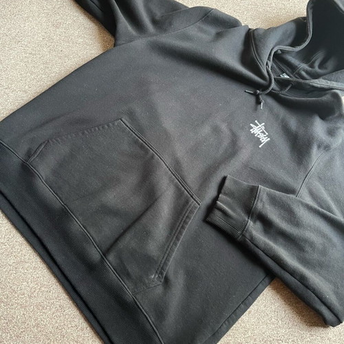 Stussy black hoodie like new, size XL