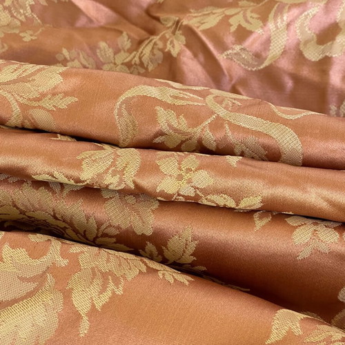 Brocade Antique Fabric new, silk, 15 meters, pink