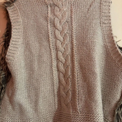 Fur jacket like new, vintage, size XL, beige and brown