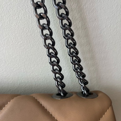 Zara shoulder bag new, beige, with button and large capacity
