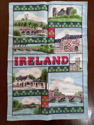 Ireland fabric towel new, commemorative poster