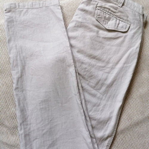Compass Active men's pants XL cotton/linen like new light beige