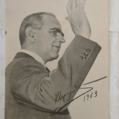 Konstantinos Karamanlis collectible postcard used, year 1963