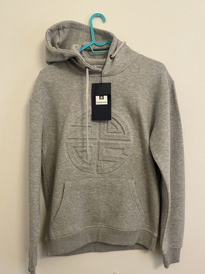 North West grey hoodie with embossed logo, medium