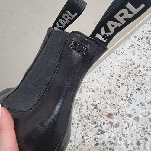 Karl Lagerfeld ankle boots like new, genuine leather, size 37, black