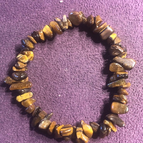 Bracelet with authentic tiger eye stone