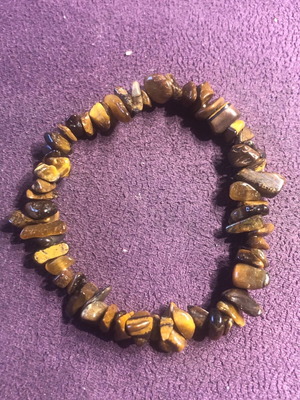 Bracelet with authentic tiger eye stone