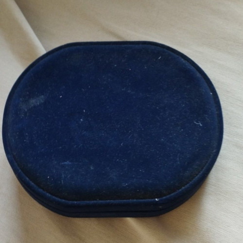 Velvet storage box blue used, luxurious