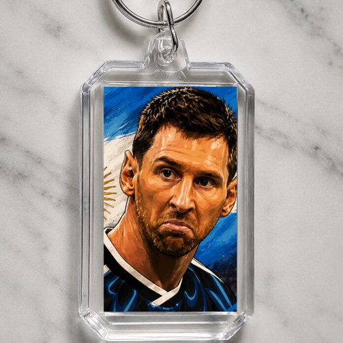 Acrylic keyring inspired by Lionel Messi 2026 World Cup