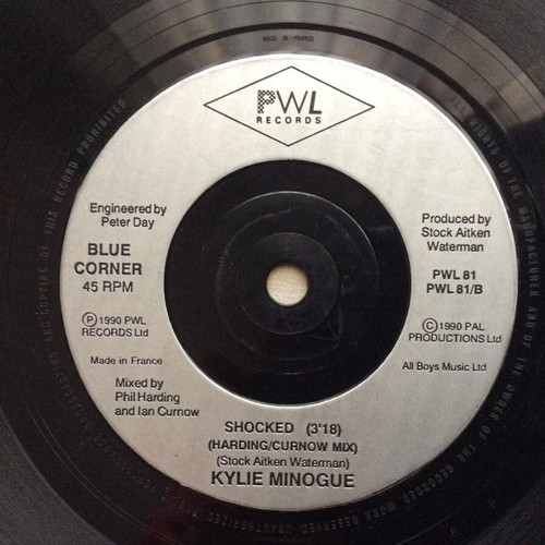 Kylie Minogue Shocked vinyl record used 45 rpm