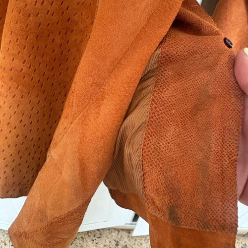 Castor coat German used, size 48, orange