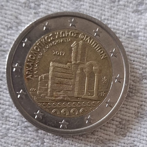 2 Euro Greece 2017 coin, Archaeological site of Philippi