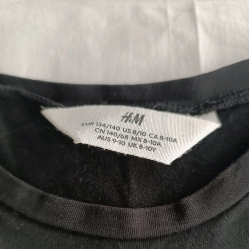 H&M kids set jeans wide leg and t-shirt girl 8-10 years like new