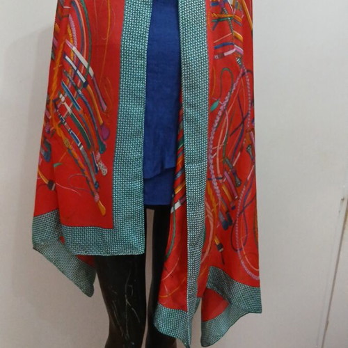 Pashmina large multicolor 30% silk 70% viscose like new