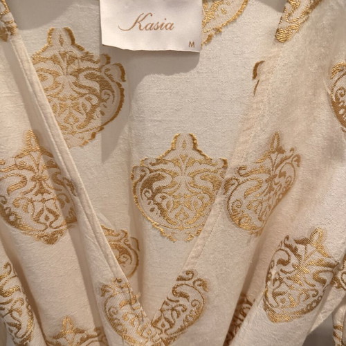 Kasia Resort Wear dress size Medium like new, beige and gold