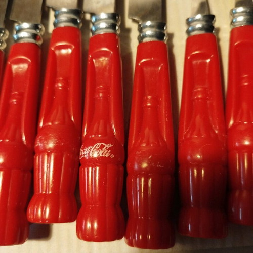Coca Cola collectible cutlery used, set of 11 pieces