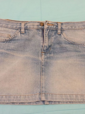 Zara denim skirt used, blue mini, size XS