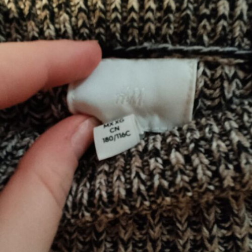 H&M winter knitted dress new, size XL, grey and beige