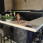 Corian bar counter white like new, length 7.40m
