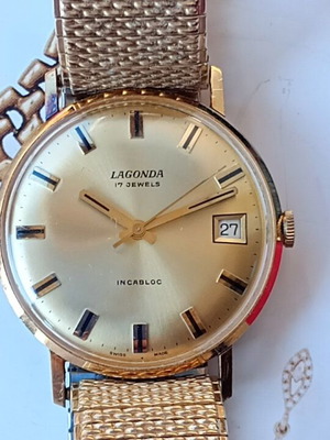 Χρυσό ελβετικό ρολόι Lagonda 18k 1950 σαν καινούργιο