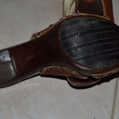 Brown leather sandals like new, size 36