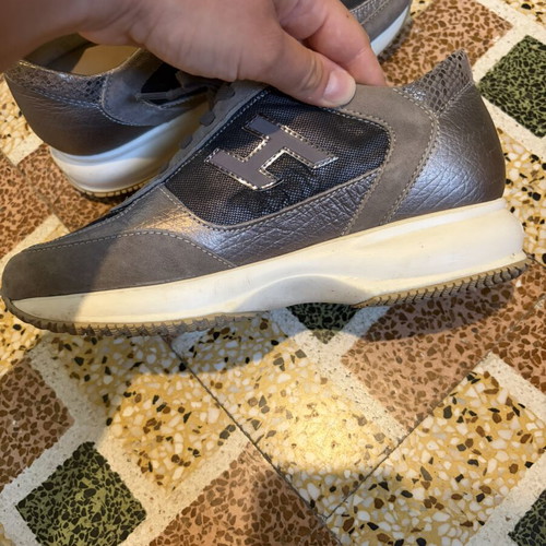 Hogan sneakers size 39, like new, beige and brown