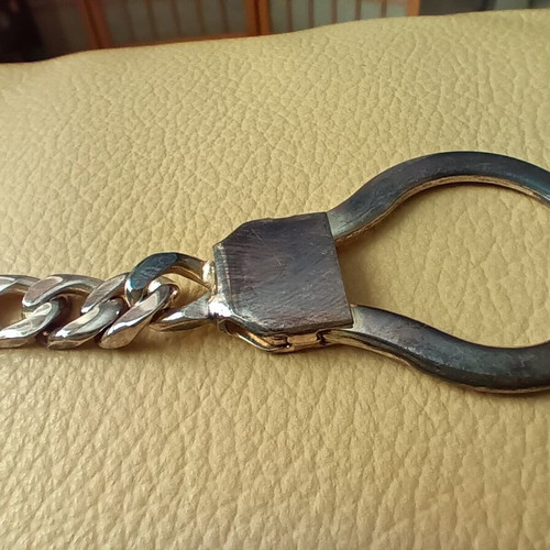 Silver 925 key holder/keychain new with monogram X and M