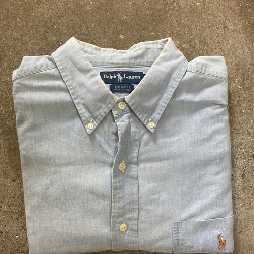 Ralph Lauren The Big Shirt Oxford blue long sleeve shirt, XL