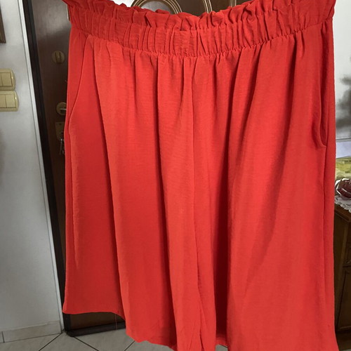 Red short palazzo pants XL, A-Style