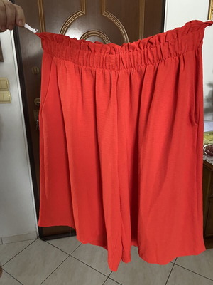 Red short palazzo pants XL, A-Style